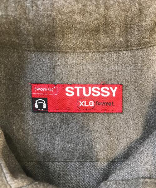 stussy（ステューシー）stussy (ステューシー) シャツジャケット オリーブ サイズ:XLの古着・服飾アイテム