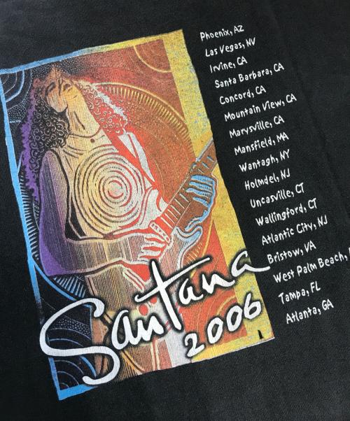 バンドTシャツ（バンドTシャツ）バンドTシャツ (バンドTシャツ) 00s Santana(サンタナ) バンドTシャツ ブラック サイズ:XLの古着・服飾アイテム