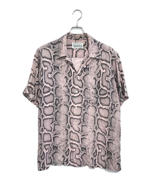 WACKO MARIA（ワコマリア）WACKO MARIA (ワコマリア) パイソン柄半袖シャツ ピンク サイズ:Lの古着・服飾アイテム