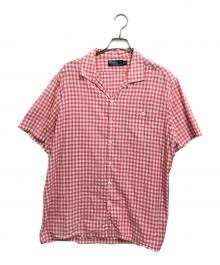 POLO RALPH LAUREN（ポロ・ラルフローレン）の古着「ギンガムチェックオープンカラーシャツ」｜ピンク