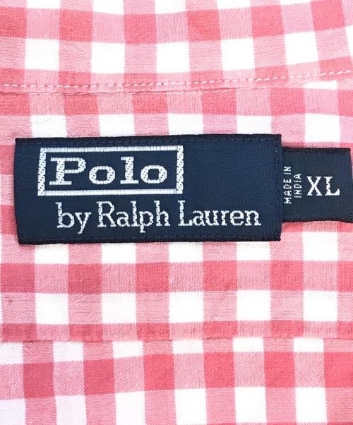 POLO RALPH LAUREN（ポロ・ラルフローレン）POLO RALPH LAUREN (ポロ・ラルフローレン) ギンガムチェックオープンカラーシャツ ピンク サイズ:XLの古着・服飾アイテム