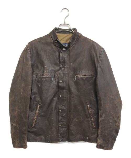 British Cycle Leathers（ブリティッシュサイクルレザーズ）British Cycle Leathers (ブリティッシュサイクルレザーズ) レザージャケット ブラウン サイズ:44の古着・服飾アイテム