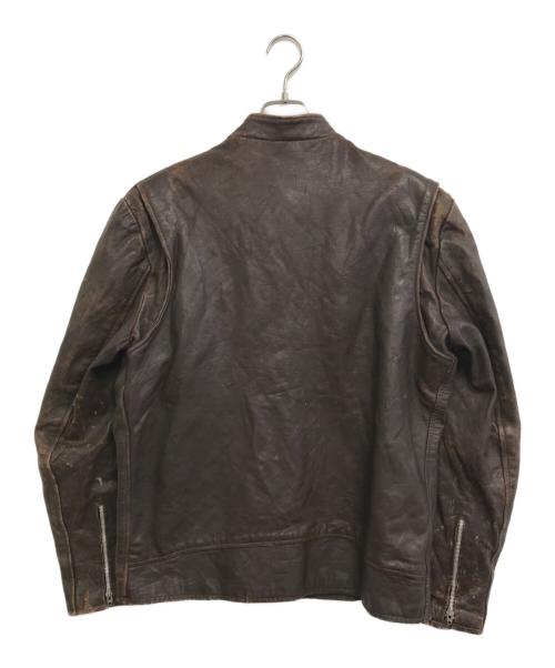 British Cycle Leathers（ブリティッシュサイクルレザーズ）British Cycle Leathers (ブリティッシュサイクルレザーズ) レザージャケット ブラウン サイズ:44の古着・服飾アイテム