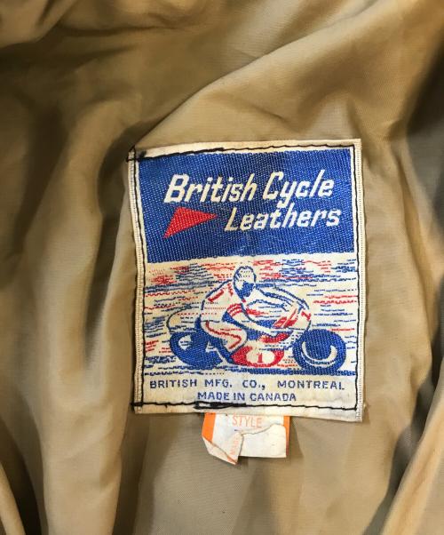 British Cycle Leathers（ブリティッシュサイクルレザーズ）British Cycle Leathers (ブリティッシュサイクルレザーズ) レザージャケット ブラウン サイズ:44の古着・服飾アイテム