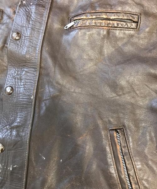 British Cycle Leathers（ブリティッシュサイクルレザーズ）British Cycle Leathers (ブリティッシュサイクルレザーズ) レザージャケット ブラウン サイズ:44の古着・服飾アイテム