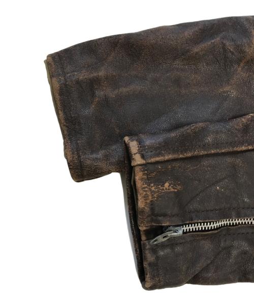 British Cycle Leathers（ブリティッシュサイクルレザーズ）British Cycle Leathers (ブリティッシュサイクルレザーズ) レザージャケット ブラウン サイズ:44の古着・服飾アイテム