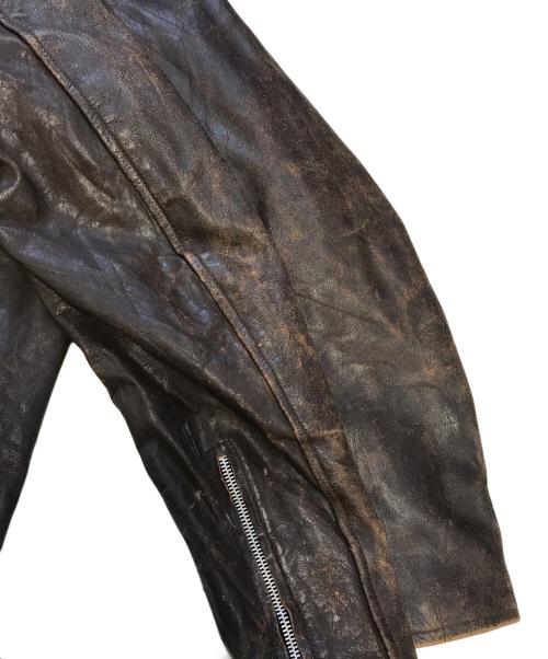 British Cycle Leathers（ブリティッシュサイクルレザーズ）British Cycle Leathers (ブリティッシュサイクルレザーズ) レザージャケット ブラウン サイズ:44の古着・服飾アイテム