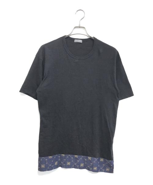 COMME des GARCONS HOMME（コムデギャルソン オム）COMME des GARCONS HOMME (コムデギャルソン オム) 裾切替Tシャツ ブラック サイズ:表記なしの古着・服飾アイテム