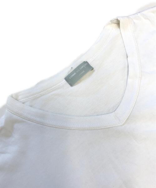 COMME des GARCONS HOMME（コムデギャルソン オム）COMME des GARCONS HOMME (コムデギャルソン オム) ロゴVネックTシャツ ホワイト サイズ:不明の古着・服飾アイテム