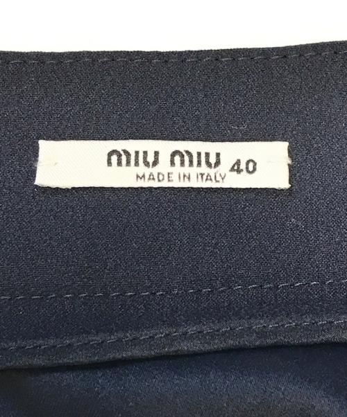 MIU MIU（ミュウミュウ）MIU MIU (ミュウミュウ) スカート ネイビー サイズ:40の古着・服飾アイテム