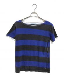 PRADA（プラダ）の古着「ボーダーTシャツ」｜ブルー