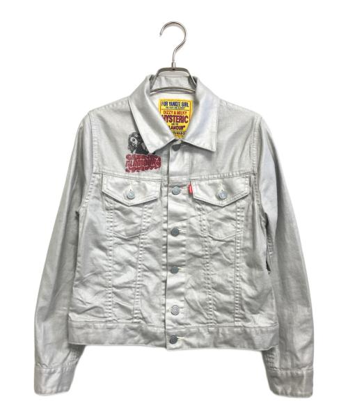 Hysteric Glamour（ヒステリックグラマー）Hysteric Glamour (ヒステリックグラマー) メタリックデニムセットアップ グレー サイズ:Sの古着・服飾アイテム