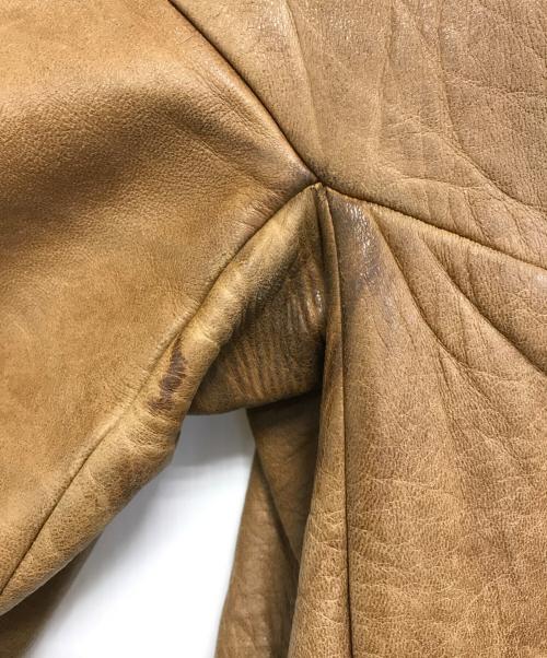 MIU MIU（ミュウミュウ）MIU MIU (ミュウミュウ) レザージャケット ブラウン サイズ:40の古着・服飾アイテム