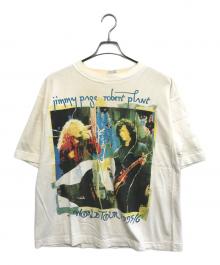 EAST COAST（イースト・コースト）の古着「90sJIMMY PAGE Robert Plant(ジミー・ペイジ＆ロバート・プラント)ツアーTシャツ」｜アイボリー