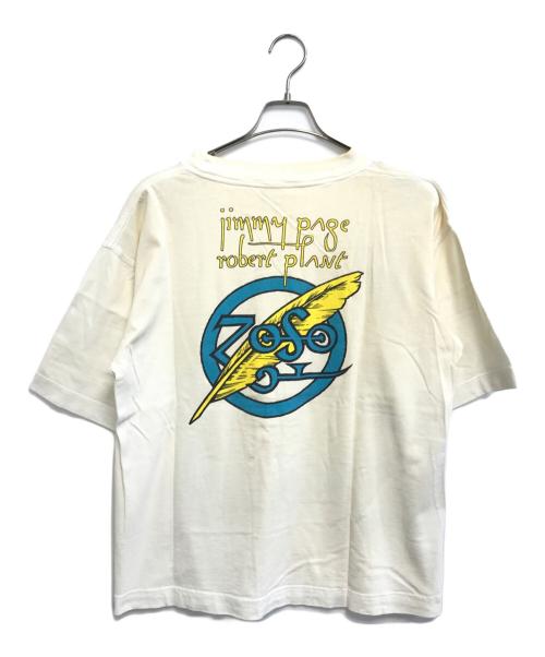 EAST COAST（イースト・コースト）EAST COAST (イースト・コースト) 90sJIMMY PAGE Robert Plant(ジミー・ペイジ＆ロバート・プラント)ツアーTシャツ アイボリー サイズ:Lの古着・服飾アイテム