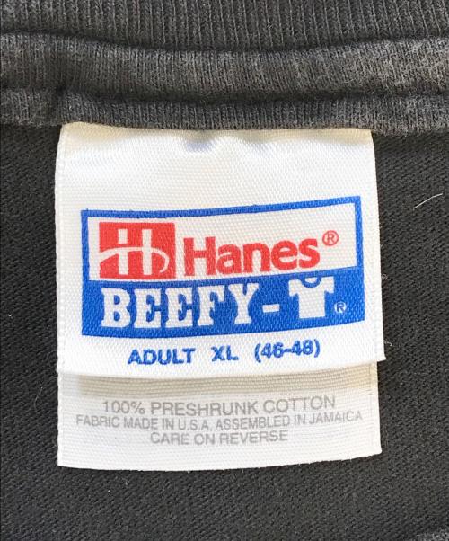Hanes（ヘインズ）Hanes (ヘインズ) プリントTシャツ ブラック サイズ:XLの古着・服飾アイテム