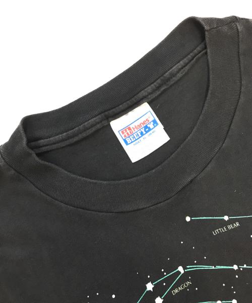 Hanes（ヘインズ）Hanes (ヘインズ) プリントTシャツ ブラック サイズ:XLの古着・服飾アイテム