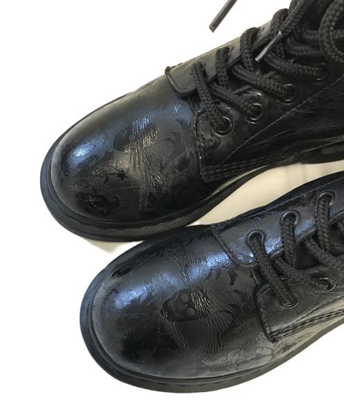 Dr.Martens（ドクターマーチン）Dr.Martens (ドクターマーチン) スカルプリント8ホールブーツ ブラック サイズ:UK4/EU37の古着・服飾アイテム