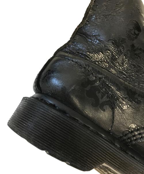 Dr.Martens（ドクターマーチン）Dr.Martens (ドクターマーチン) スカルプリント8ホールブーツ ブラック サイズ:UK4/EU37の古着・服飾アイテム