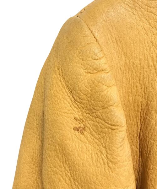 JANSHA TANNING CO.（ジャンシャ タニング コー）JANSHA TANNING CO. (ジャンシャ タニング コー) ディアスキンレザージャケット イエロー サイズ:表記なしの古着・服飾アイテム