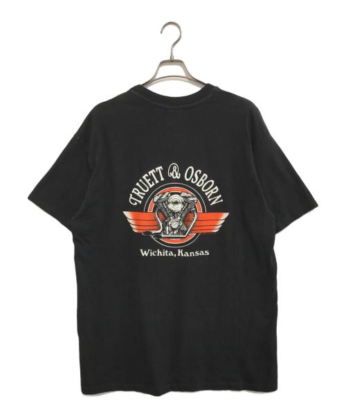 モーターサイクルTシャツ（モーターサイクルTシャツ）モーターサイクルTシャツ (モーターサイクルTシャツ) 80s HARLEY-DAVIDSON(ハーレーダビッドソン) モーターサイクルTシャツ ブラック サイズ:XXLの古着・服飾アイテム