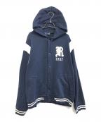 POLO RALPH LAURENポロ・ラルフローレン）の古着「フーデットベースボールジャケット」｜ネイビー