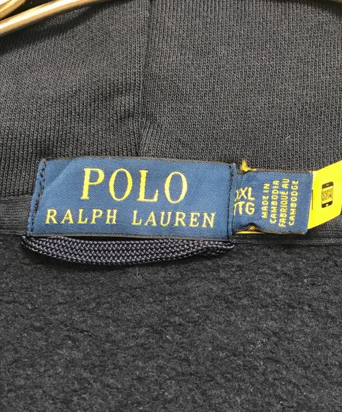 POLO RALPH LAUREN（ポロ・ラルフローレン）POLO RALPH LAUREN (ポロ・ラルフローレン) フーデットベースボールジャケット ネイビー サイズ:XXLの古着・服飾アイテム