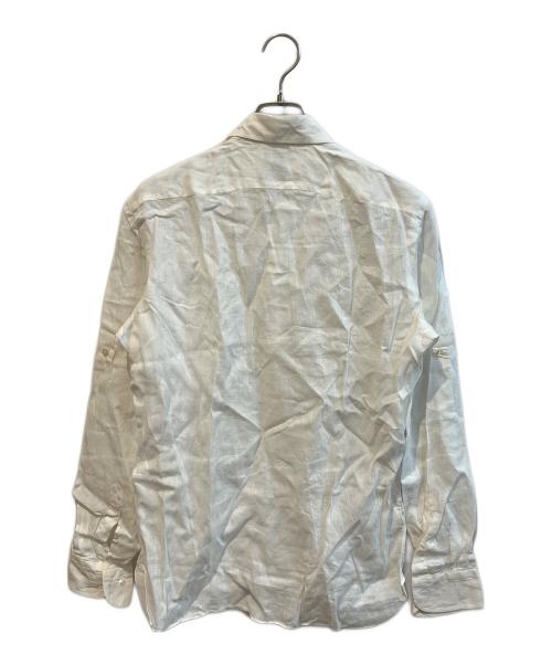 BARBA（バルバ）BARBA (バルバ) プルオーバーリネンシャツ ホワイト サイズ:Sの古着・服飾アイテム