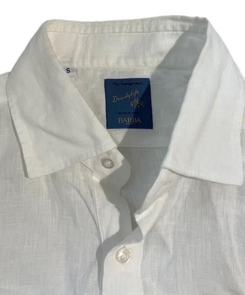 BARBA（バルバ）BARBA (バルバ) プルオーバーリネンシャツ ホワイト サイズ:Sの古着・服飾アイテム