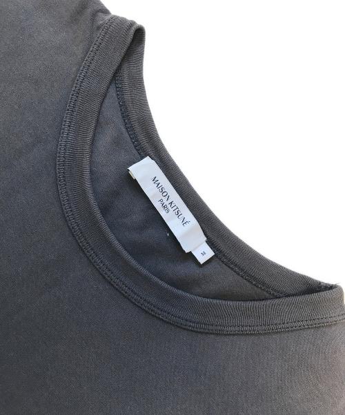 maison kitsune（メゾンキツネ）maison kitsune (メゾンキツネ) ダブルフォックスヘッドパッチ クラシック Tシャツ ブラック サイズ:Mの古着・服飾アイテム