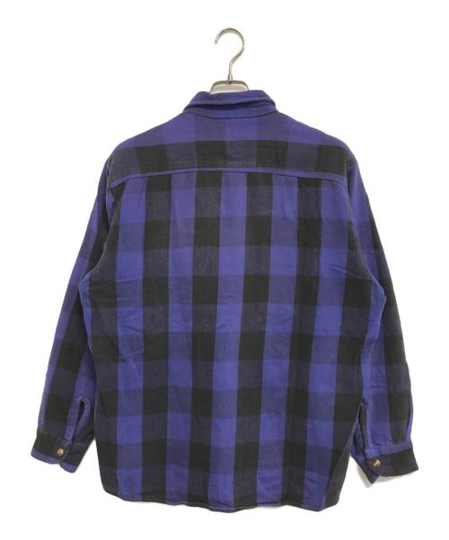 FIVE BROTHER（ファイブブラザー）FIVE BROTHER (ファイブブラザー) チェックネルシャツ ブルー×ブラック サイズ:Lの古着・服飾アイテム