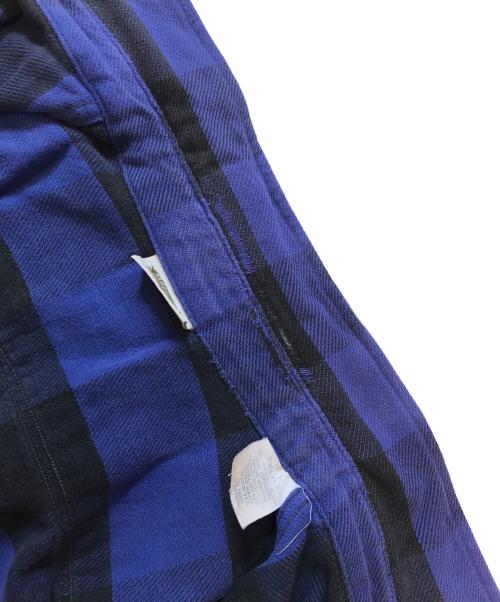 FIVE BROTHER（ファイブブラザー）FIVE BROTHER (ファイブブラザー) チェックネルシャツ ブルー×ブラック サイズ:Lの古着・服飾アイテム