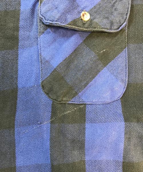 FIVE BROTHER（ファイブブラザー）FIVE BROTHER (ファイブブラザー) チェックネルシャツ ブルー×ブラック サイズ:Lの古着・服飾アイテム