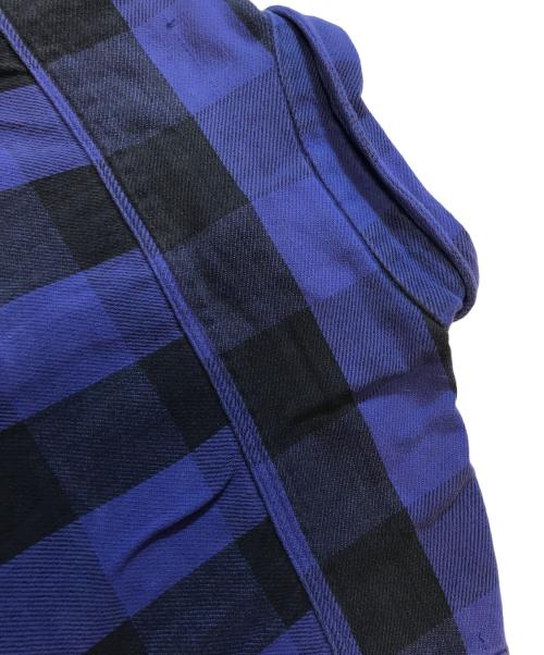 FIVE BROTHER（ファイブブラザー）FIVE BROTHER (ファイブブラザー) チェックネルシャツ ブルー×ブラック サイズ:Lの古着・服飾アイテム