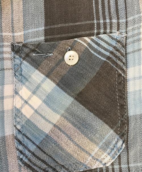 MONTGOMERY WARD（モンゴメリーワード）MONTGOMERY WARD (モンゴメリーワード) ネルシャツ スカイブルー サイズ:Lの古着・服飾アイテム