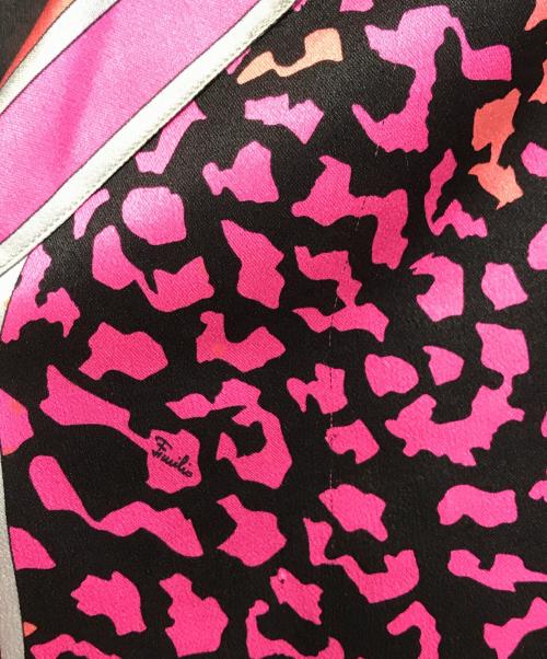 Emilio Pucci（エミリオ プッチ）Emilio Pucci (エミリオ プッチ) 総柄シルクシャツ ショッキングピンク サイズ:表記なしの古着・服飾アイテム