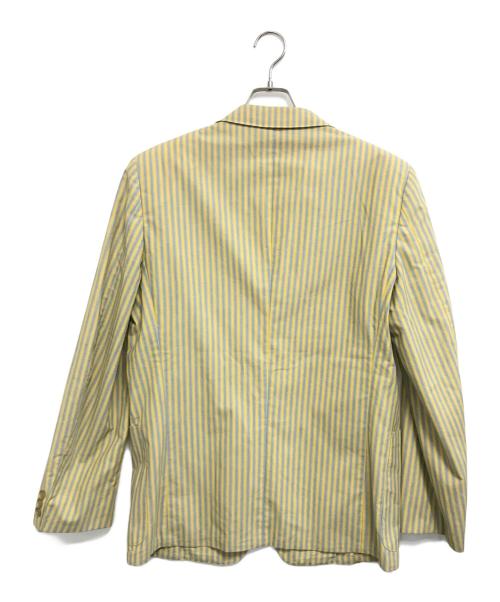 Yves Saint Laurent（イヴサンローラン）Yves Saint Laurent (イヴサンローラン) ストライプジャケット イエロー サイズ:表記なしの古着・服飾アイテム