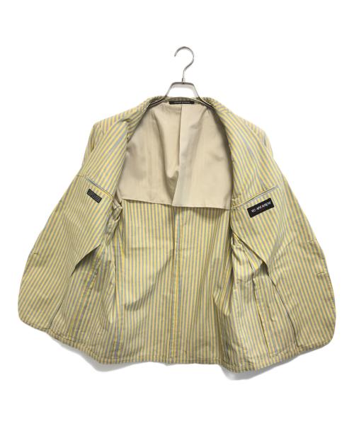 Yves Saint Laurent（イヴサンローラン）Yves Saint Laurent (イヴサンローラン) ストライプジャケット イエロー サイズ:表記なしの古着・服飾アイテム