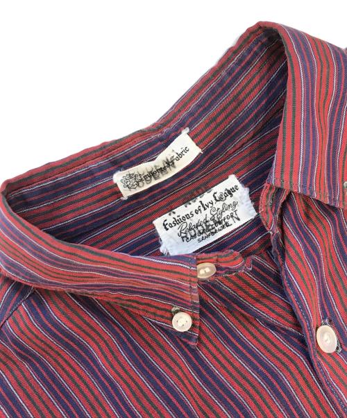 VINTAGE（ヴィンテージ）VINTAGE (ヴィンテージ) ストライプシャツ レッド サイズ:表記なしの古着・服飾アイテム