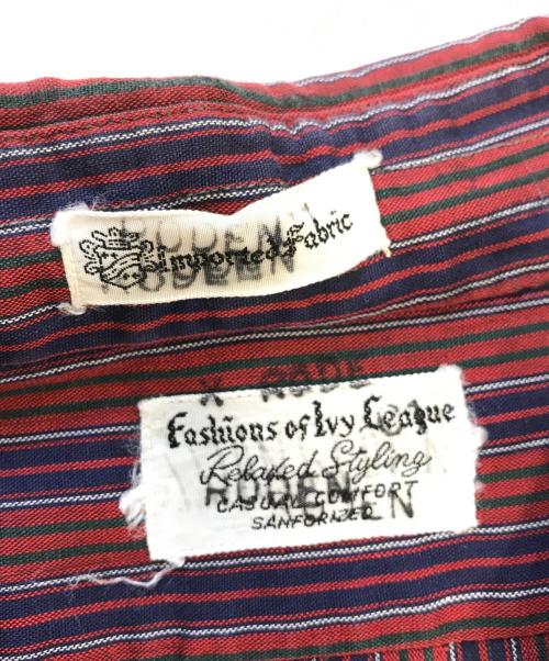 VINTAGE（ヴィンテージ）VINTAGE (ヴィンテージ) ストライプシャツ レッド サイズ:表記なしの古着・服飾アイテム