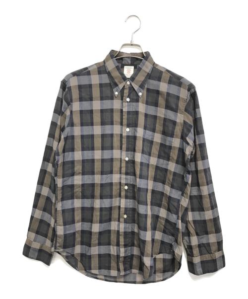 ARROW（アロー）ARROW (アロー) チェックシャツ ブラウン サイズ:Mの古着・服飾アイテム