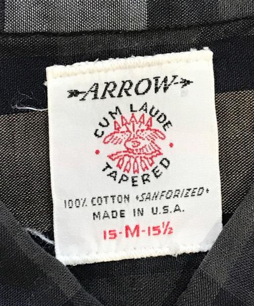 ARROW（アロー）ARROW (アロー) チェックシャツ ブラウン サイズ:Mの古着・服飾アイテム