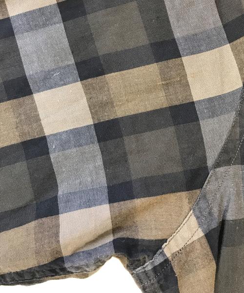 ARROW（アロー）ARROW (アロー) チェックシャツ ブラウン サイズ:Mの古着・服飾アイテム