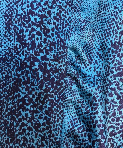 CELINE（セリーヌ）CELINE (セリーヌ) 総柄シルクブラウス ブルー サイズ:42の古着・服飾アイテム