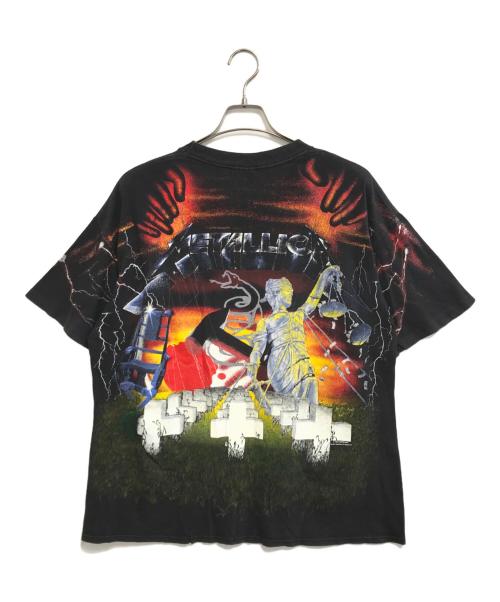 バンドTシャツ（バンドTシャツ）バンドTシャツ (バンドTシャツ) 90s METALLICA(メタリカ) 総柄バンドTシャツ ブラック サイズ:XLの古着・服飾アイテム