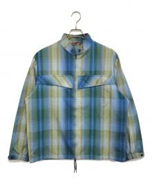 Silton（シルトン）の古着「オンブレチェックジップジャケット」｜ブルー