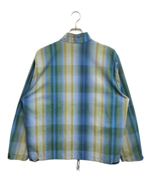 Silton（シルトン）Silton (シルトン) オンブレチェックジップジャケット ブルー サイズ:Lの古着・服飾アイテム