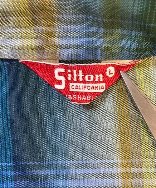 Silton（シルトン）Silton (シルトン) オンブレチェックジップジャケット ブルー サイズ:Lの古着・服飾アイテム