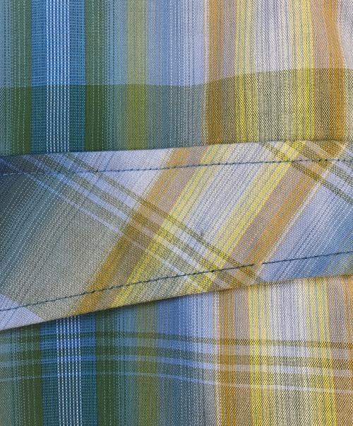 Silton（シルトン）Silton (シルトン) オンブレチェックジップジャケット ブルー サイズ:Lの古着・服飾アイテム