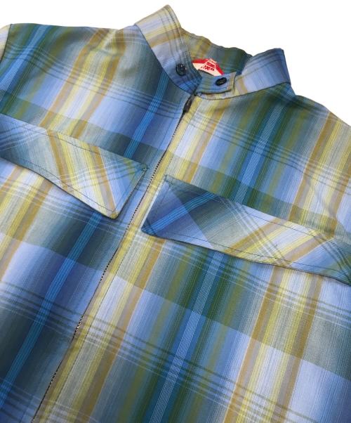 Silton（シルトン）Silton (シルトン) オンブレチェックジップジャケット ブルー サイズ:Lの古着・服飾アイテム